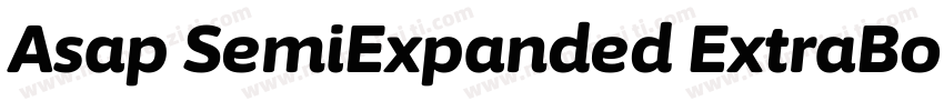 Asap SemiExpanded ExtraBold ltalic字体转换